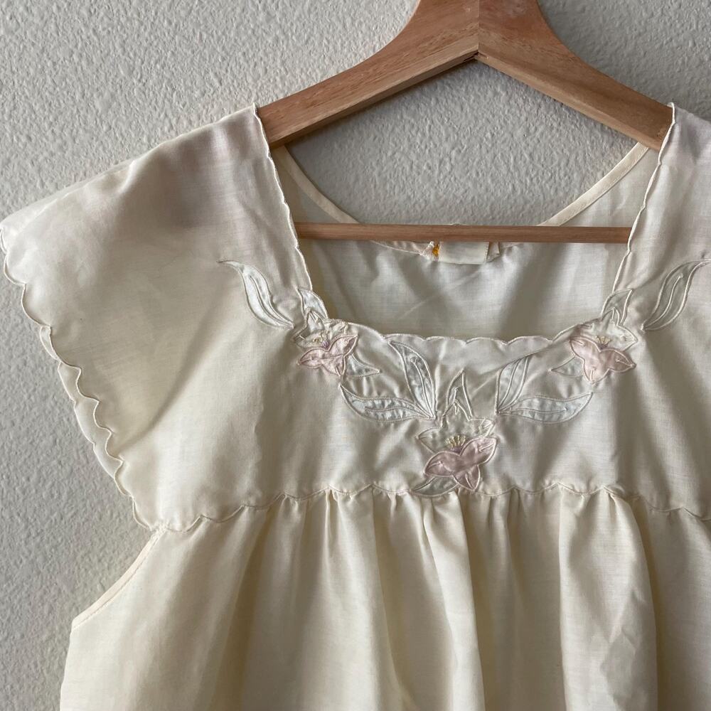 70s Vintage babydoll dress nightgown cottagecore coquette | XS/S - Picture 8 of 10
